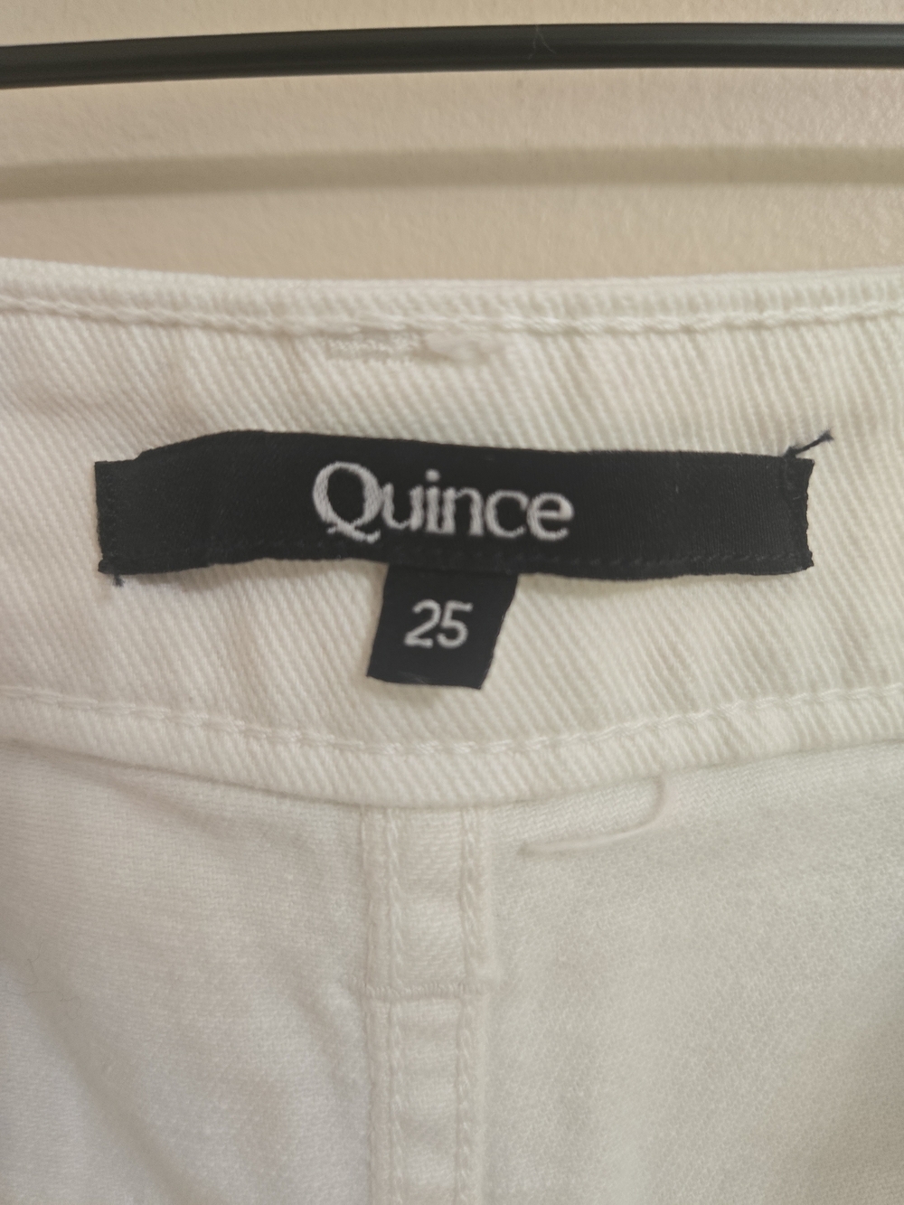 Quince Organic Stretch Cotton Twill Wide Leg Crop Pants Women’s Sz 25 White NWOT - Picture 3 of 10